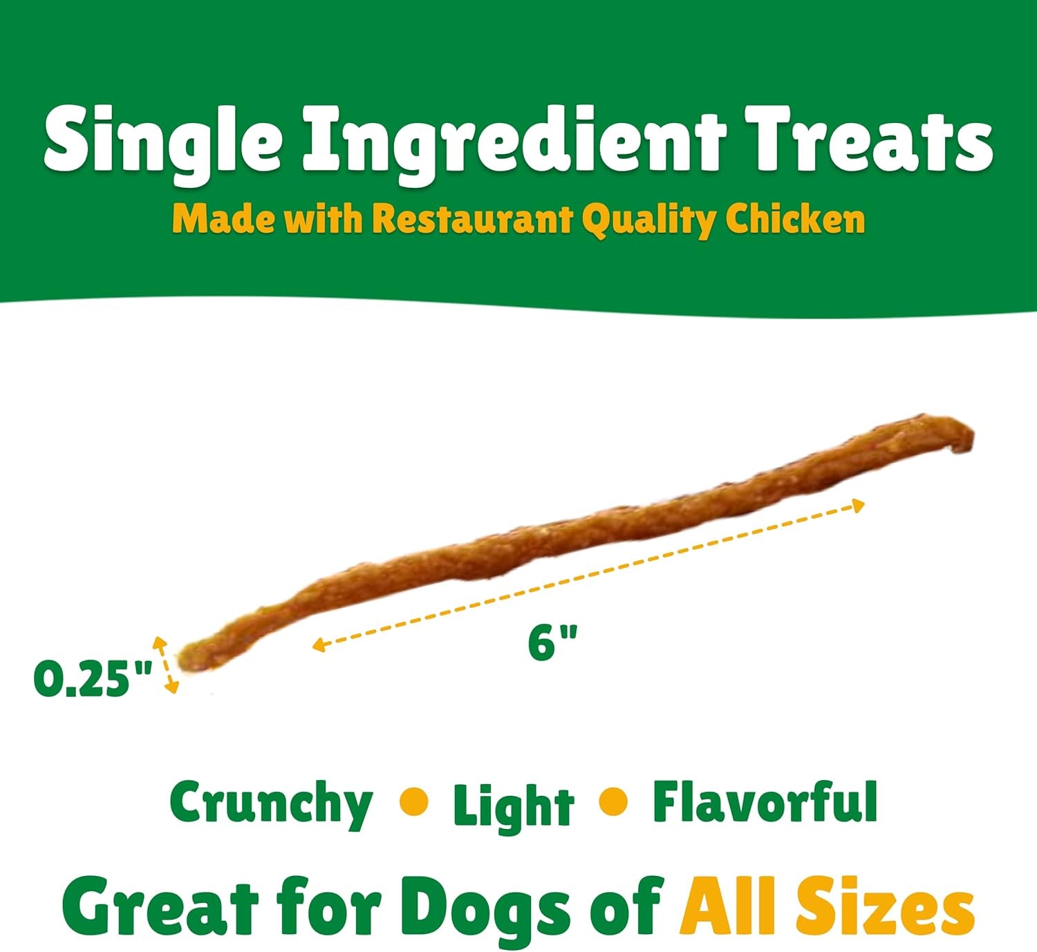Chicken Jerky Straws – All Natural Chicken Jerky Dog Treats, Dog Chews Made with Lean Chicken Breast (8 Oz)