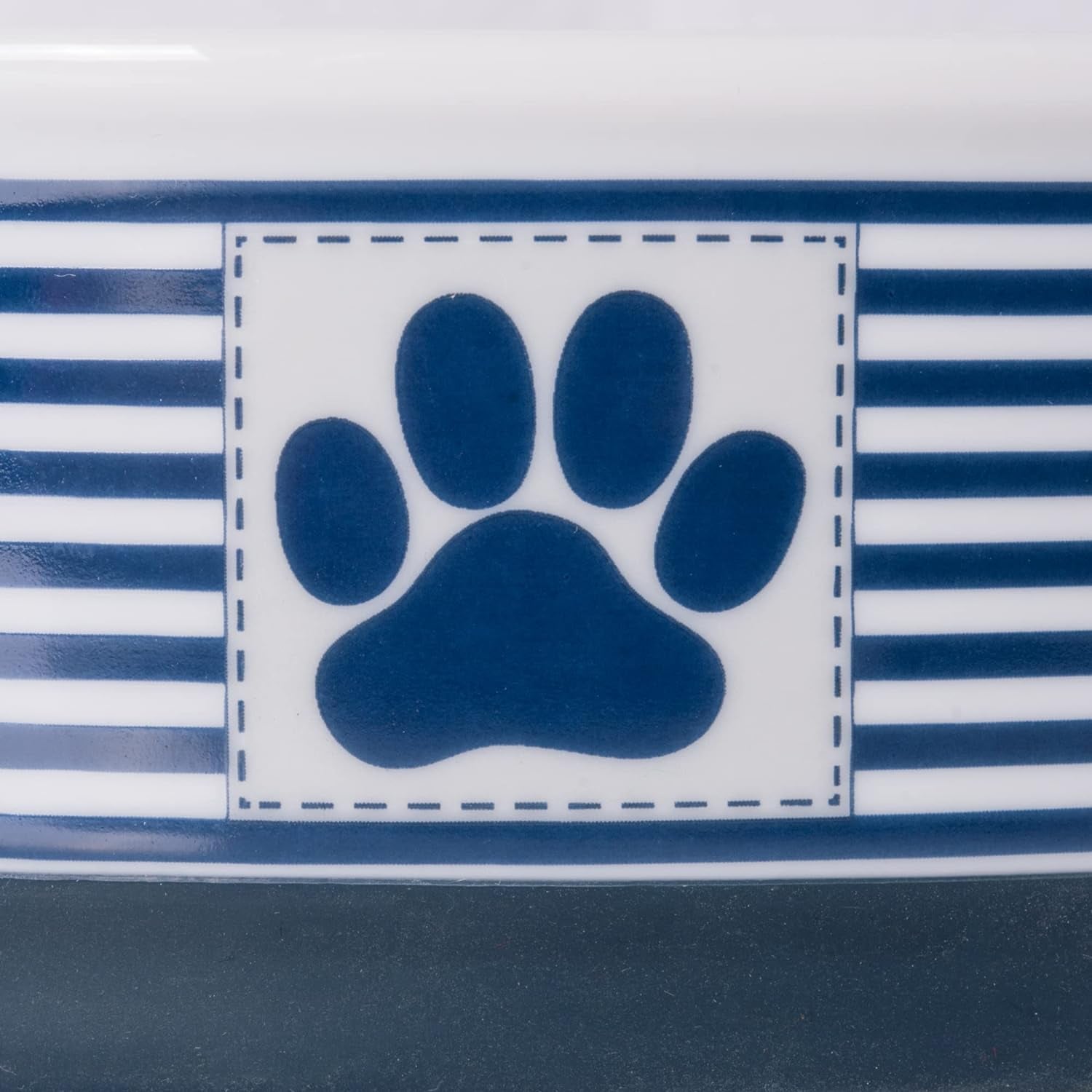 Paw & Patch Ceramic Pet Collection, Large Set, 7.5X2.4", Nautical Blue, (Pack of 2)