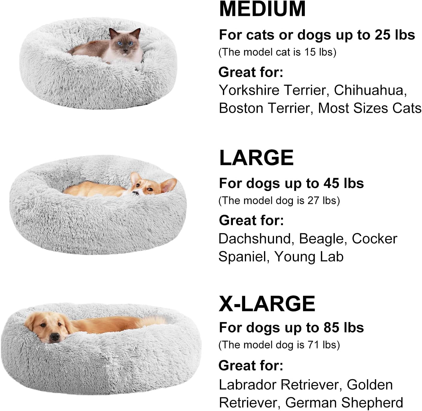 Calming Dog Beds Large Dogs, Anxiety Dog Beds Medium Dogs, Dog Cuddler Beds Small Dogs, 30''