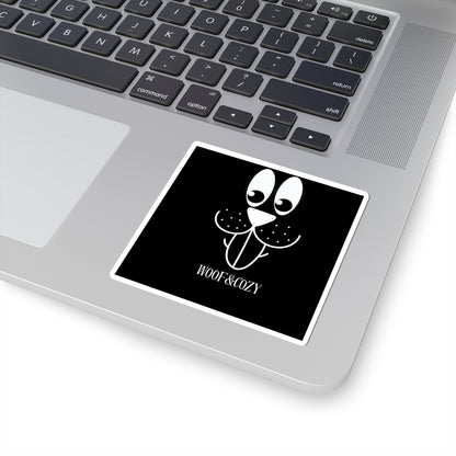 Adorable Animal Face Kiss-Cut Stickers, Cute Laptop Decor, Pet Lover Gifts, Fun Wall Art, Unique Stationery Accents